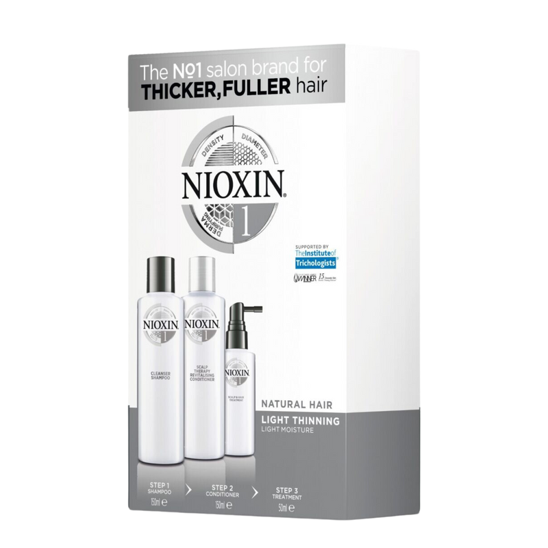 Nioxin System 1 Trio Gift Pack For Natural Hair With Light Thinning