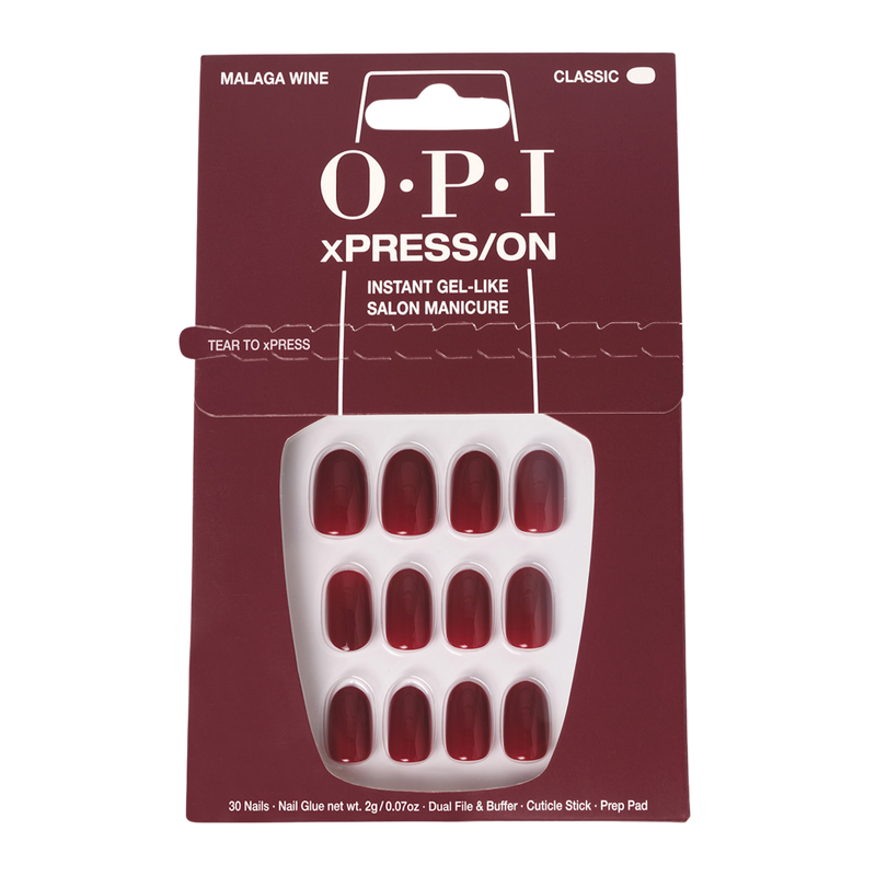 OPI xPRESS/ON Instant Gel-Like Salon Manicure - Malaga Wine - Classic