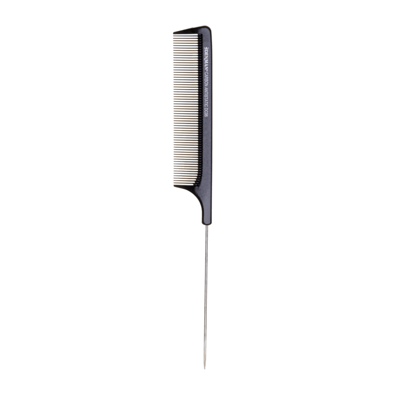 Denman DC06 Anti-Static Pin Tail Carbon Black Comb - Haircare Market
