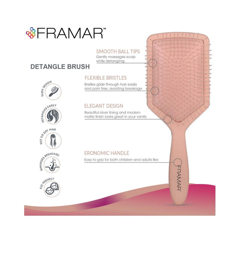 Framar Paddle Brush Champagne Mami - Haircare Market