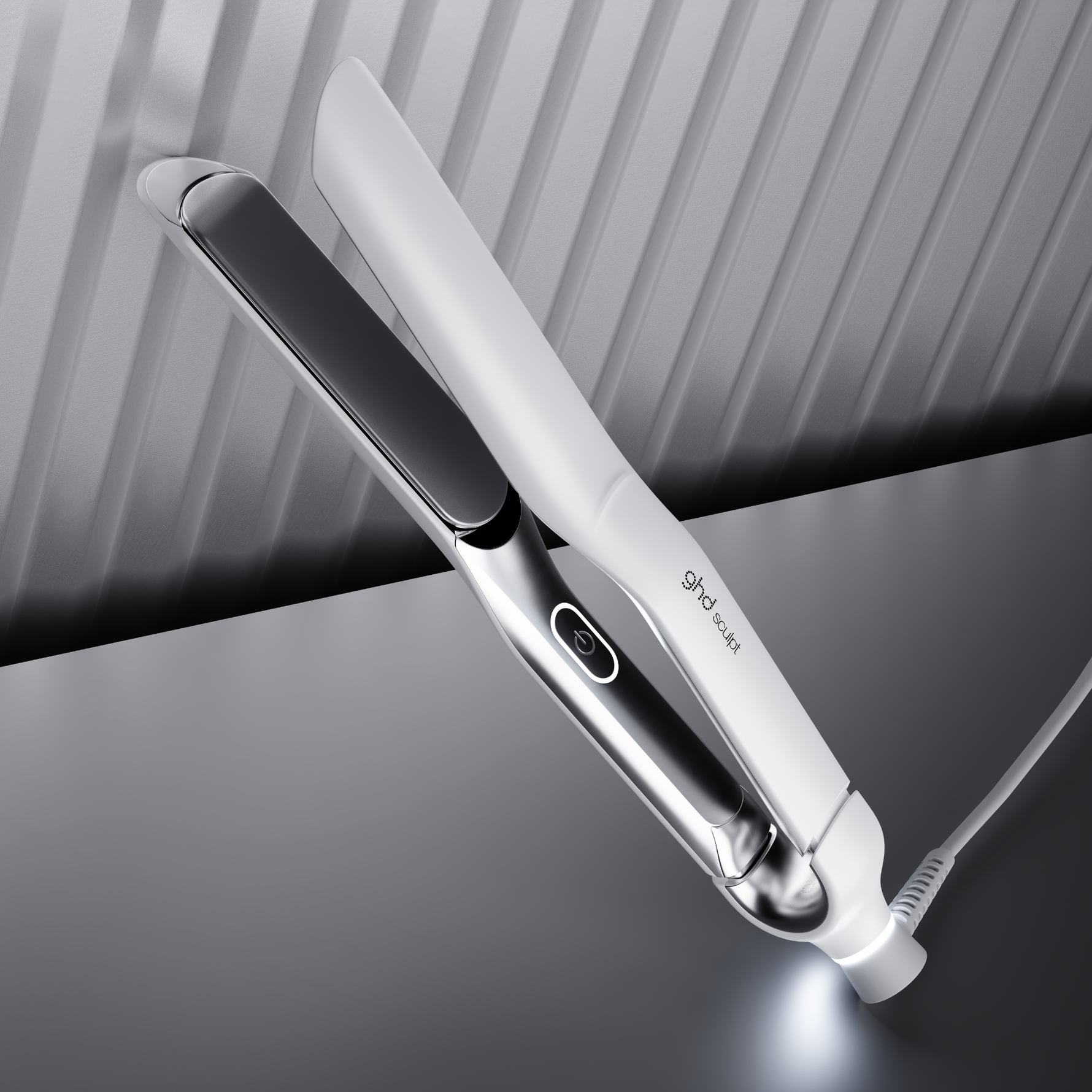 ghd sculpt interactive hair styler in white for zero damage styling