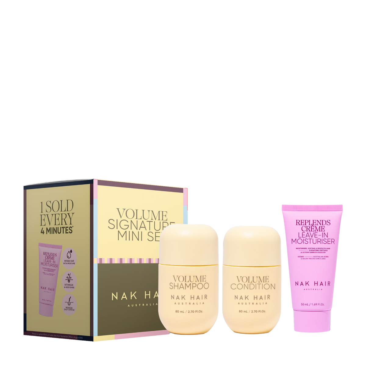 Nak Signature Volume Travel Trio to give volume to fine and flat hair