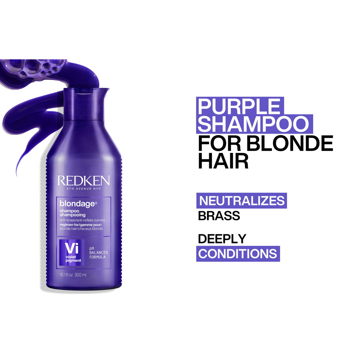 redken color extend Blondage shampoo to neutralise brassy hair