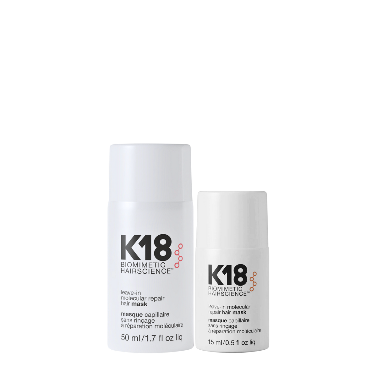 K18 Molecular Repair Full Size & Mini Duo to reverse hair damage