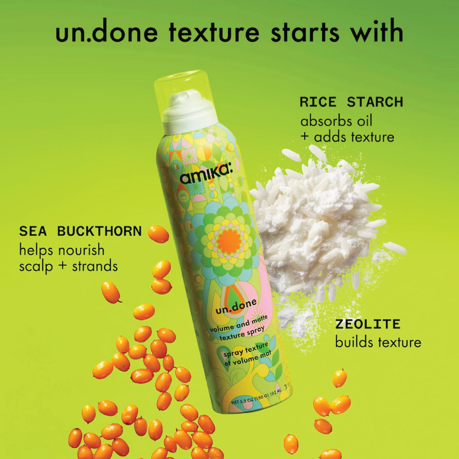 Amika Un.Done Volume & Matte Texture Spray 192ml