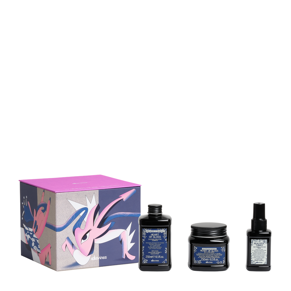 Davines Heart of Glass Trio to balance unwanted tones for natural and treated blonde hair