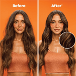 Matrix Total Results Mega Sleek Conditioner before and after of smooth hair
