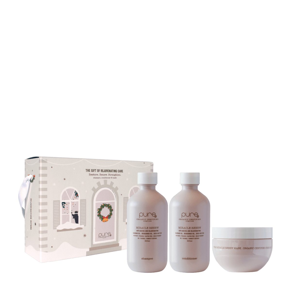Pure Miracle Renew + Miracle Mask Trio to restore all types of damaged hair