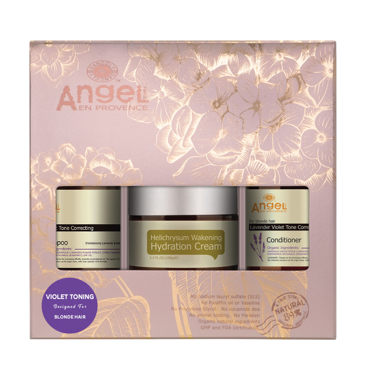 Angel En Provence Lavender Violet Tone Correcting & Toning Spray Trio Gift Pack
