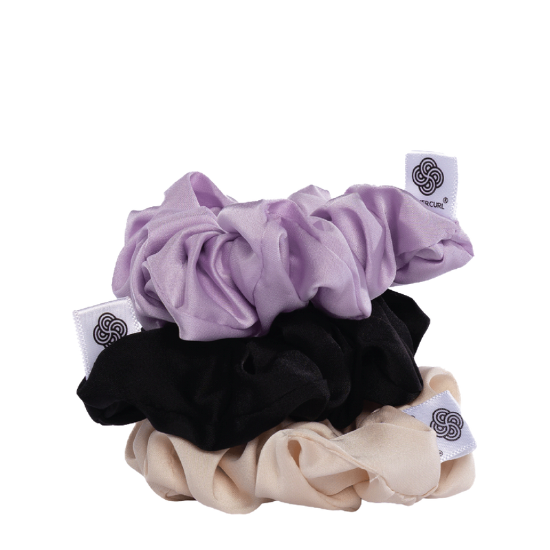 Clever Curl Satin Scrunchies Set of 3