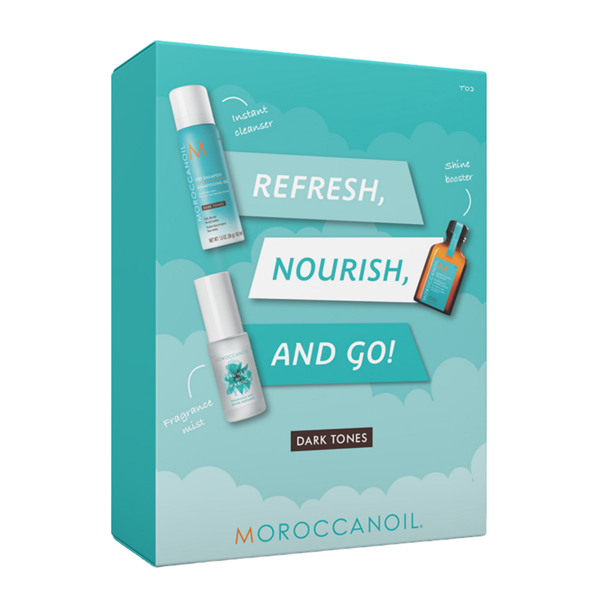 Moroccanoil Refresh and Go Dark Gift Pack to refresh dark toned hair