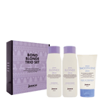JUUCE Bond Blonde + Smooth Enz Trio to nourish and hydrate blonde hair while toning yellow or brassy tones