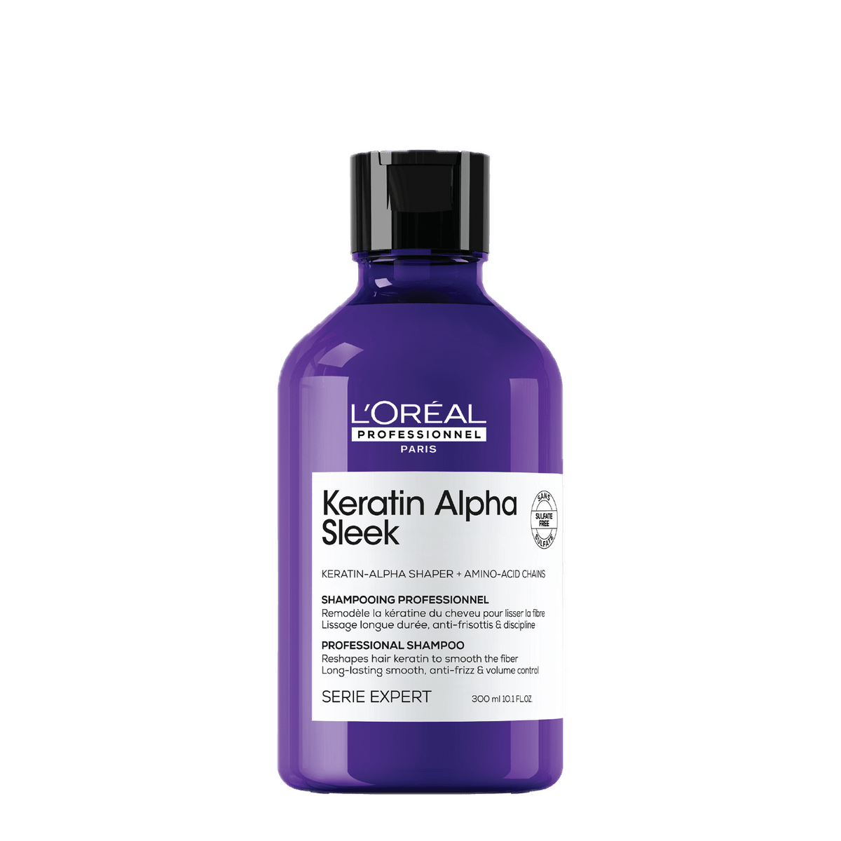L'Oreal Professional Keratin Alpha Sleek Shampoo to gently cleanse hair