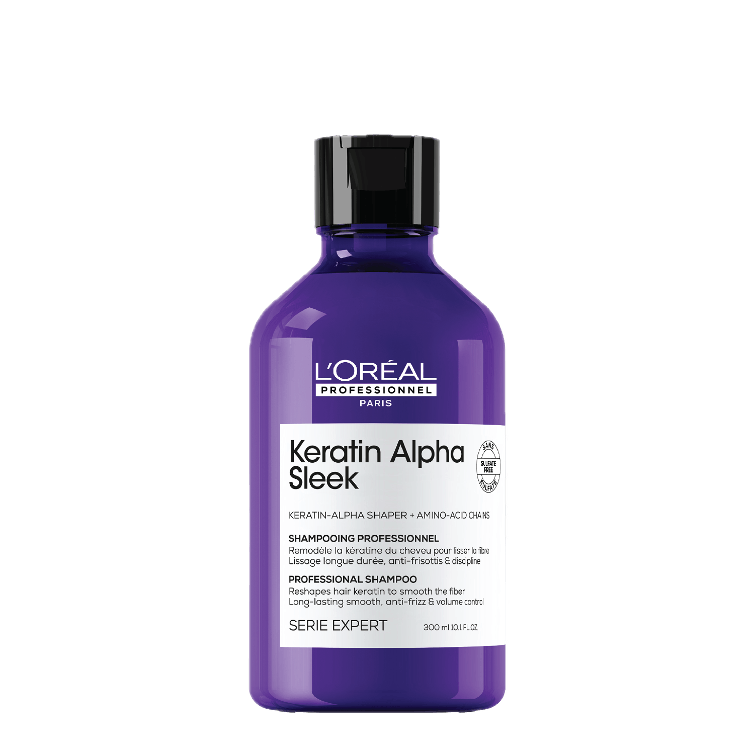 L'Oreal Professional Keratin Alpha Sleek Shampoo to gently cleanse hair