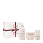 Pure Lamellar Eternity + Leave In Treatment Trio to fortify the inner structure of hair and restore softness