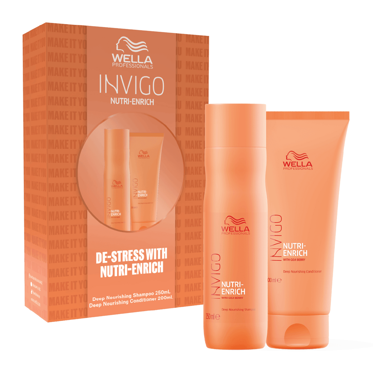 Wella Invigo Nutri Enrich Duo Gift Pack to nourish and smooth stressed or damaged hair