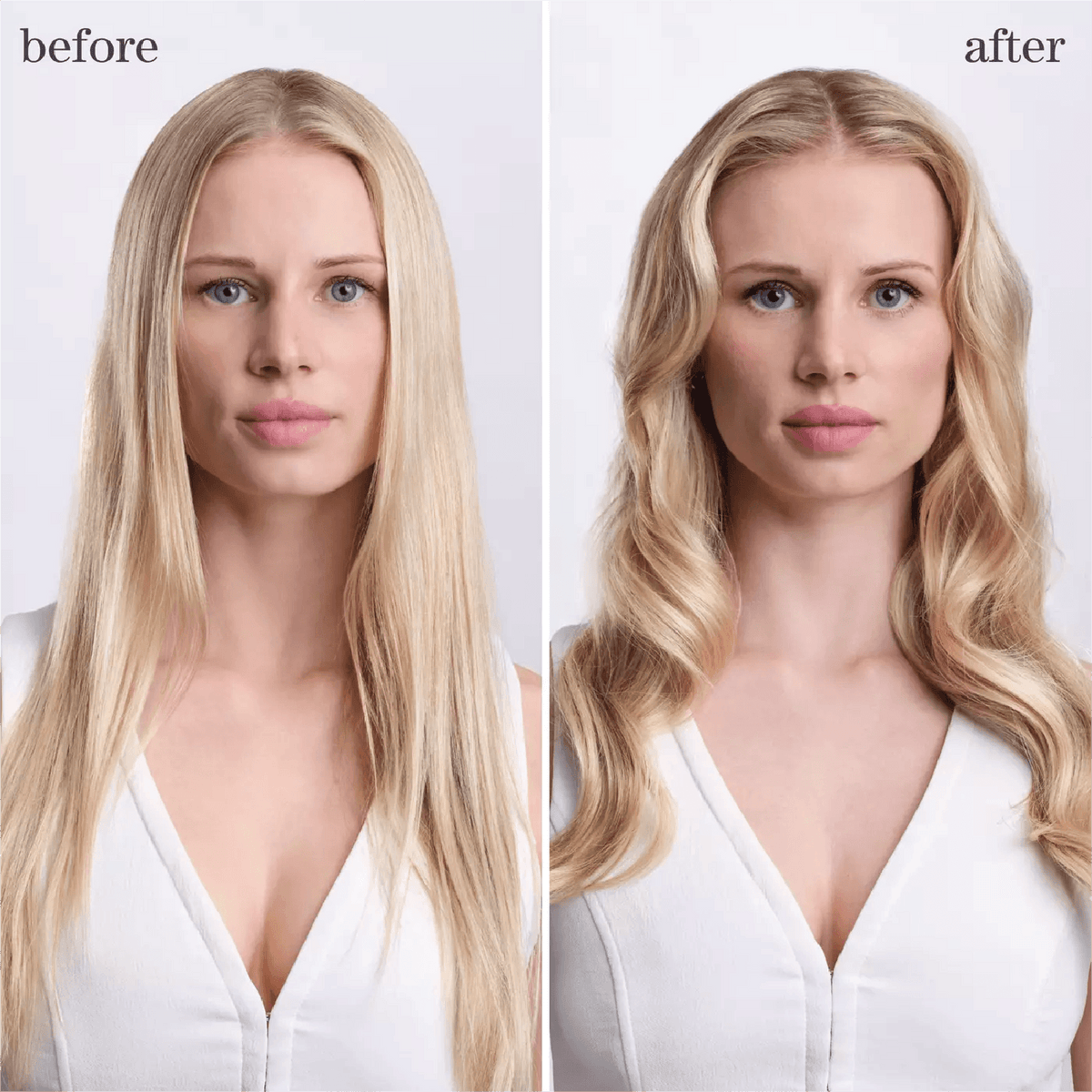 Pureology Smooth Gloss Mask before and after for colour-treated hair