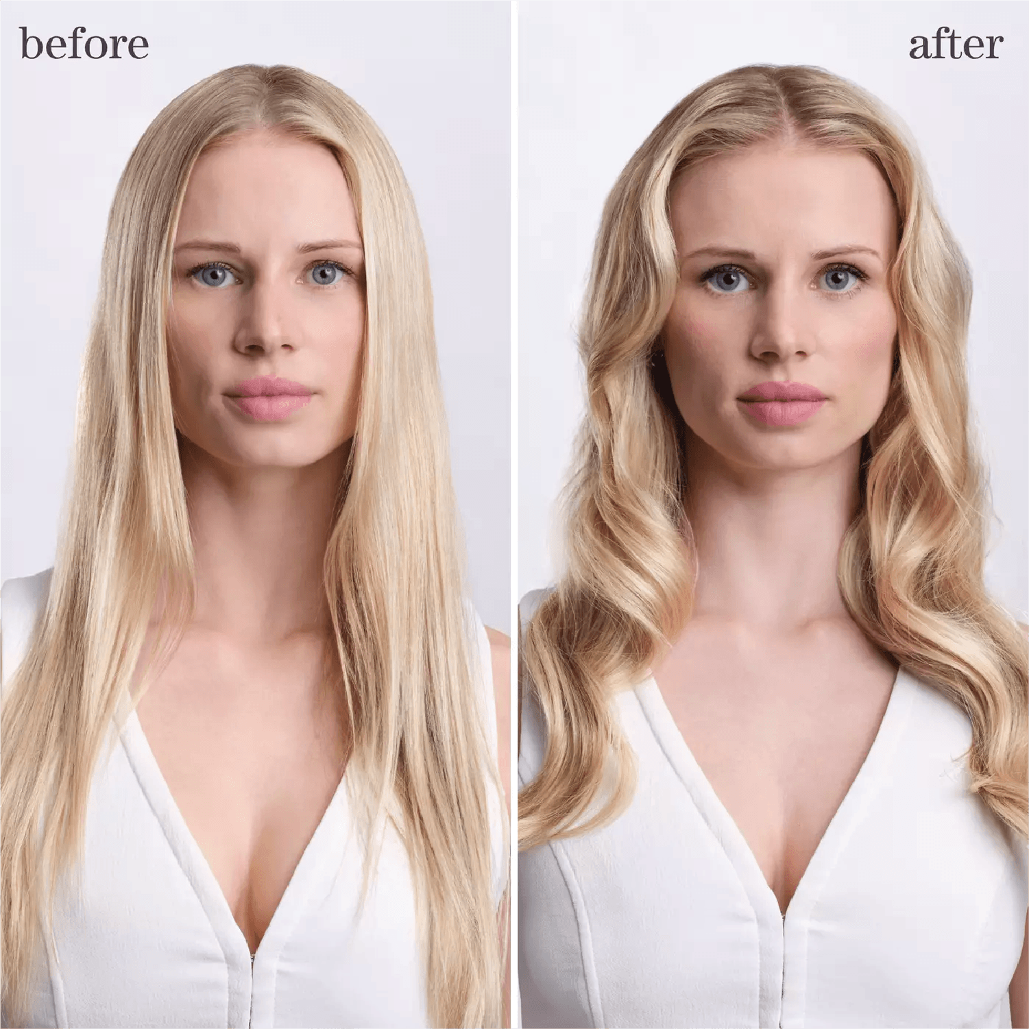 Pureology Smooth Gloss Mask before and after for colour-treated hair