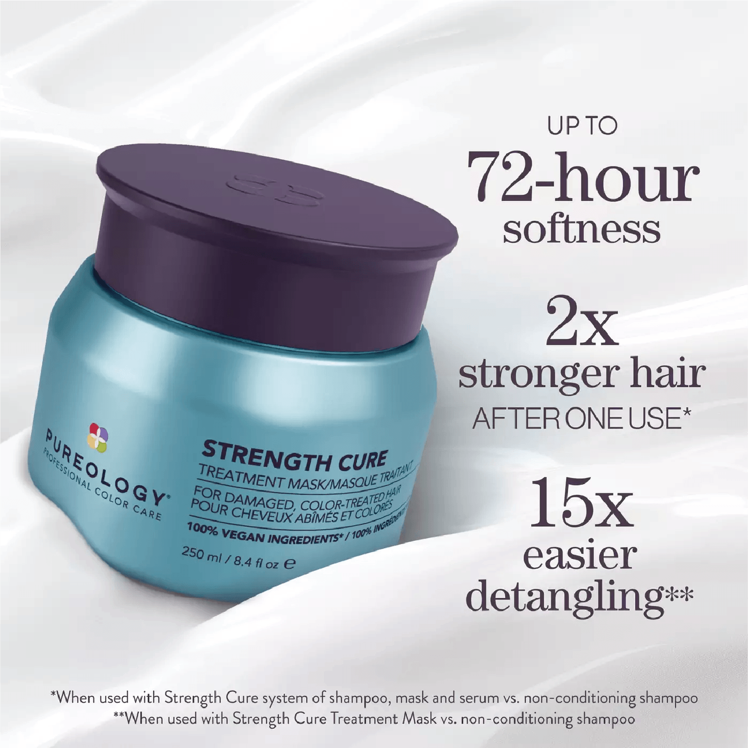 pureology strength cure hair treatment mask for stronger hair 