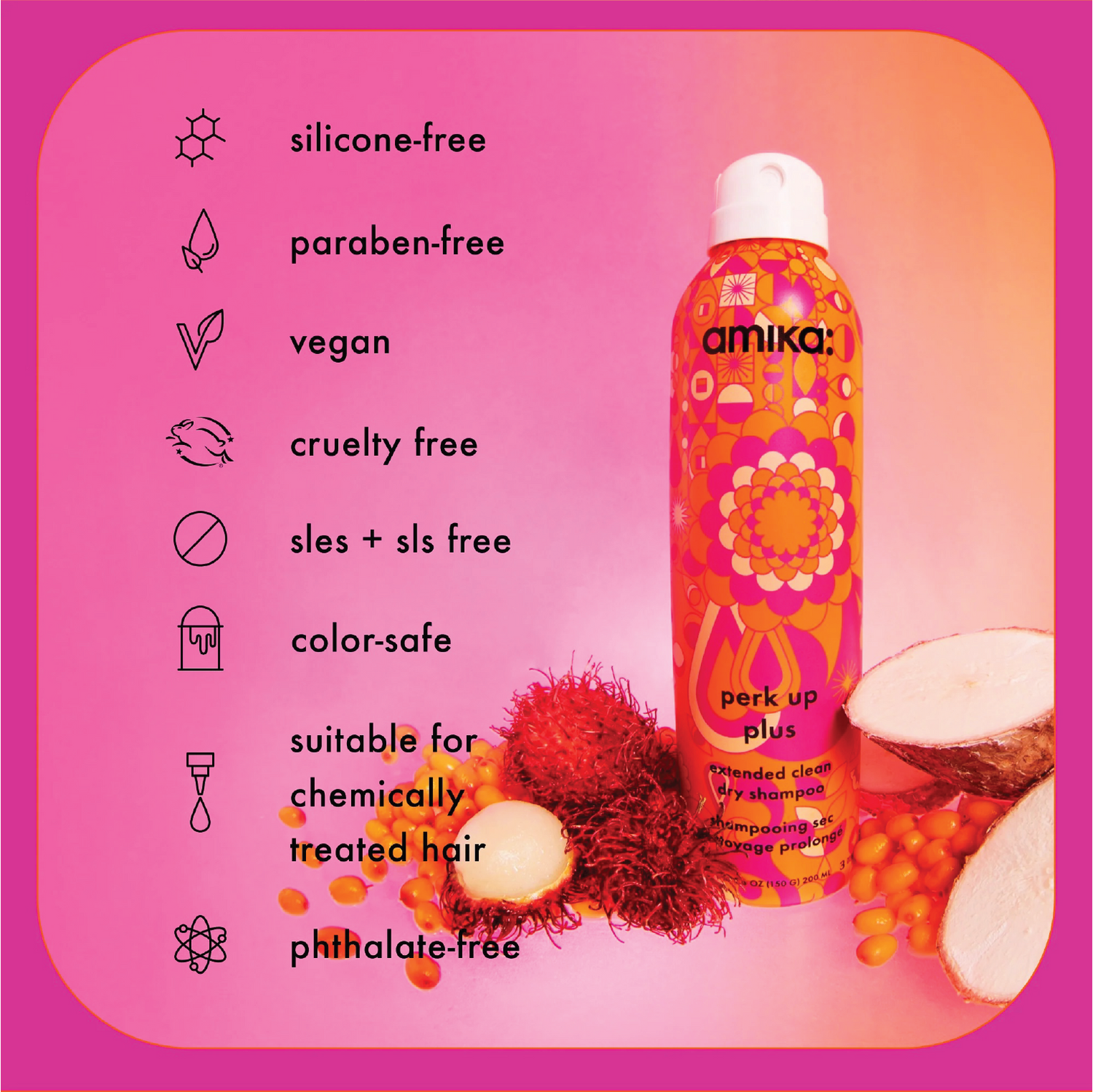 Amika Perk Up Plus Extended Clean Dry Shampoo 200ml