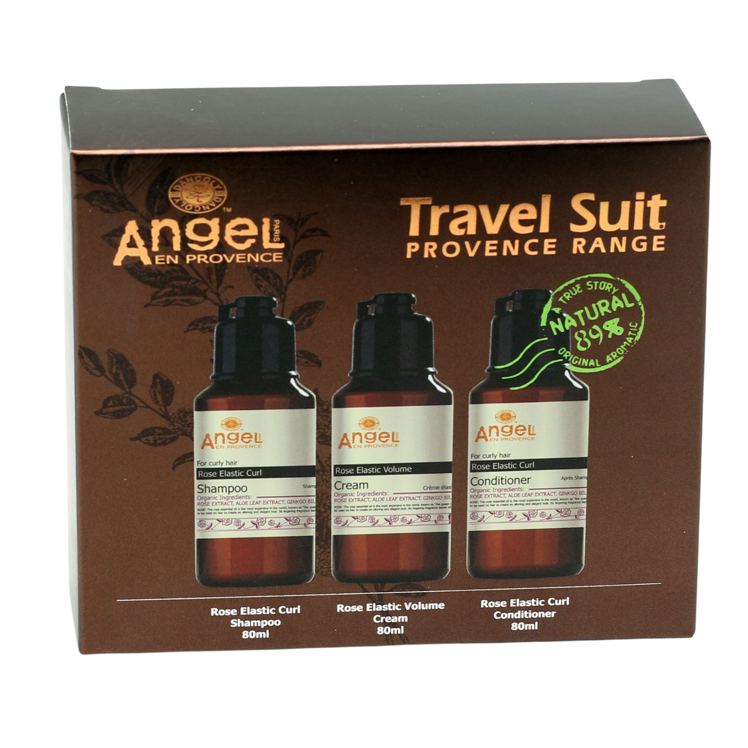 Angel En Provence Rose Elastic Curl Travel Trio