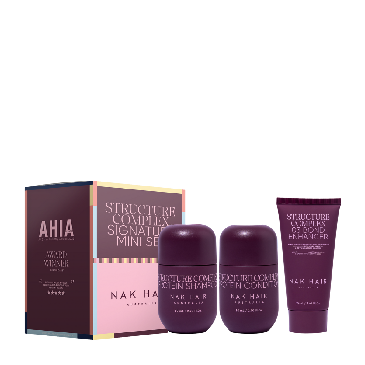 Nak Signature Structure Complex Travel Trio to repair and revive damaged strands 
