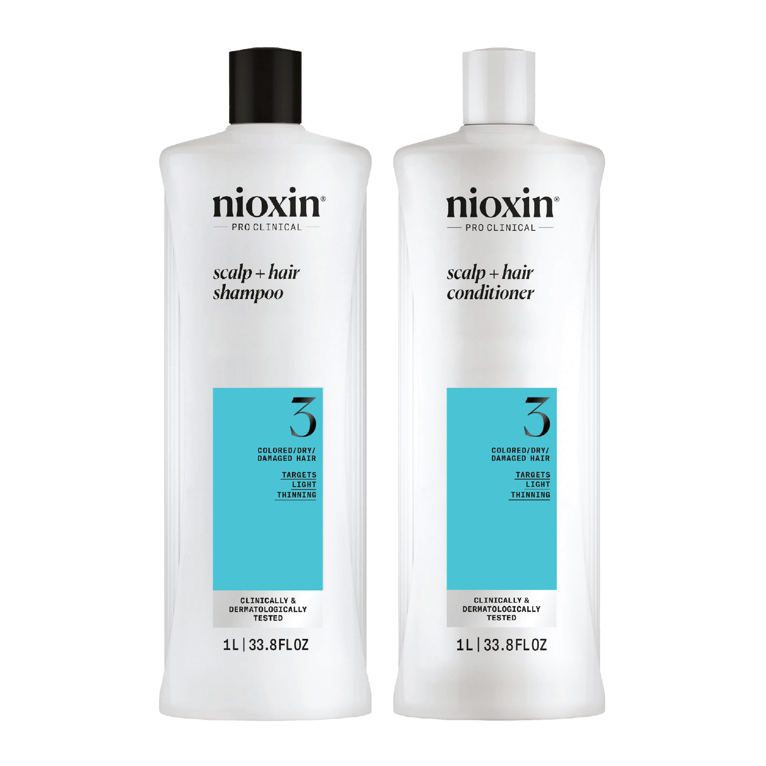 Nioxin System 3 - 1 Litre Duo For Coloured Hair With Light Thinning