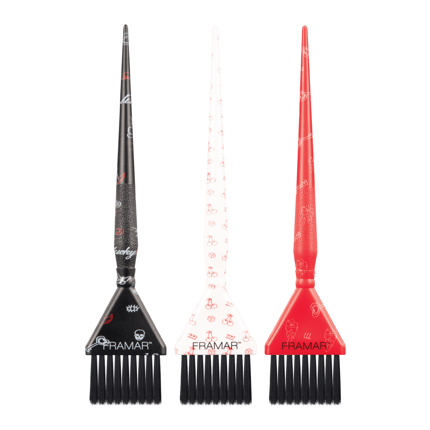 Framar Triple Threat Brush Set  Get Lucky - Limited Edition