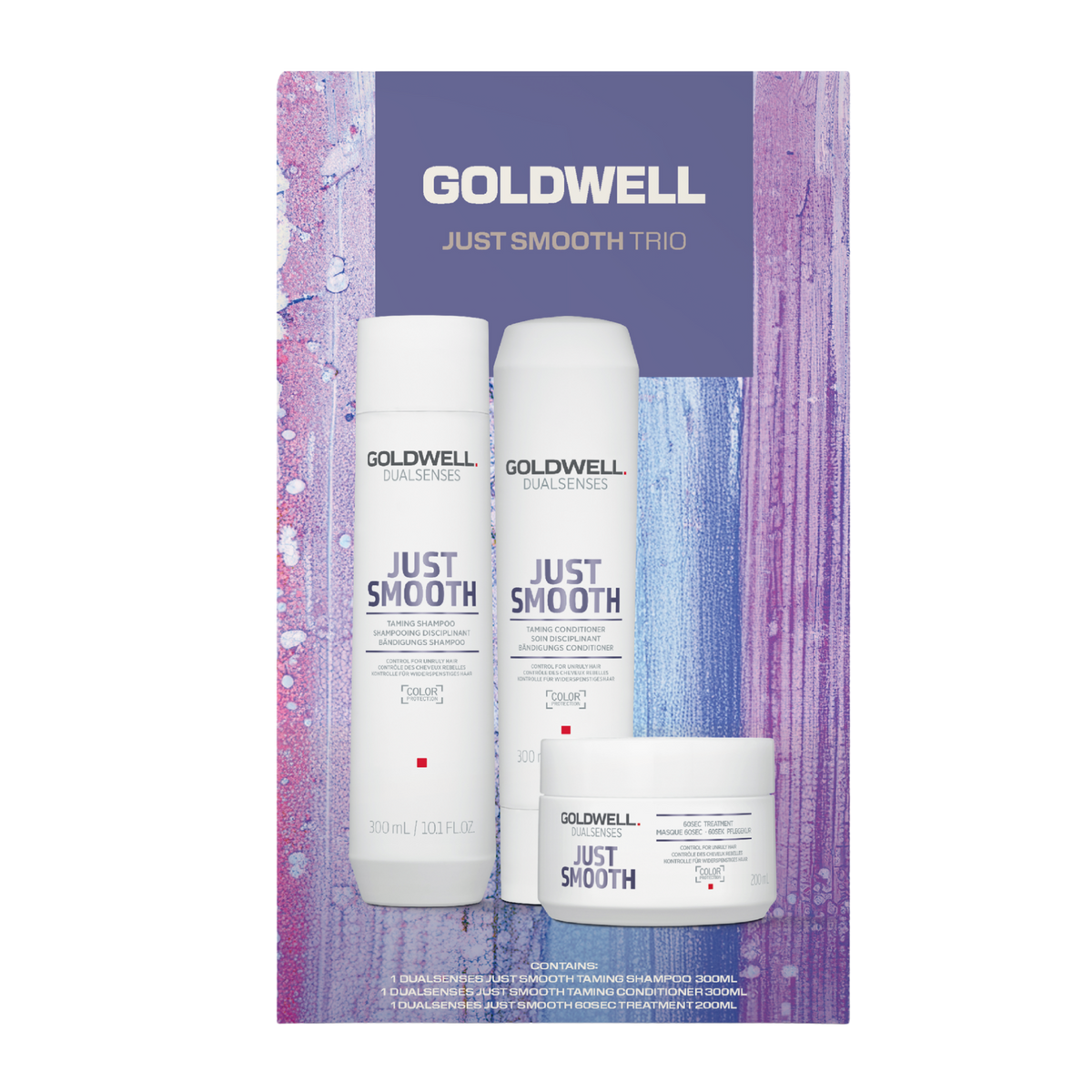Goldwell Dualsenses Just Smooth Trio for immediate smoothing and frizz control