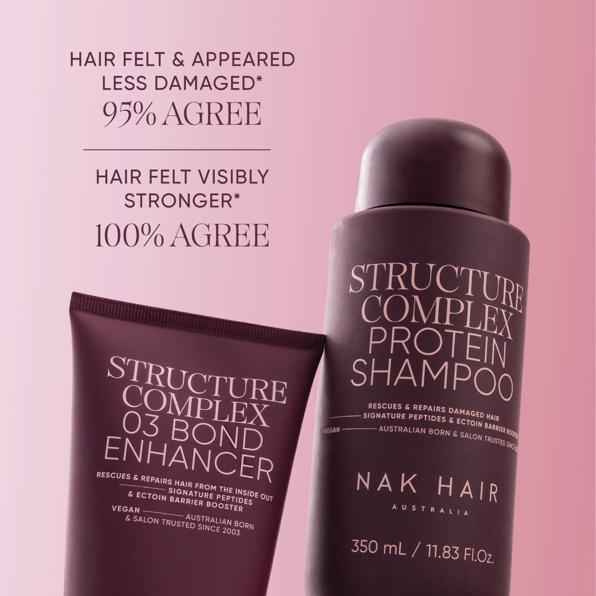 Nak Signature Structure Complex Trio for hair that feels and looks less damaged