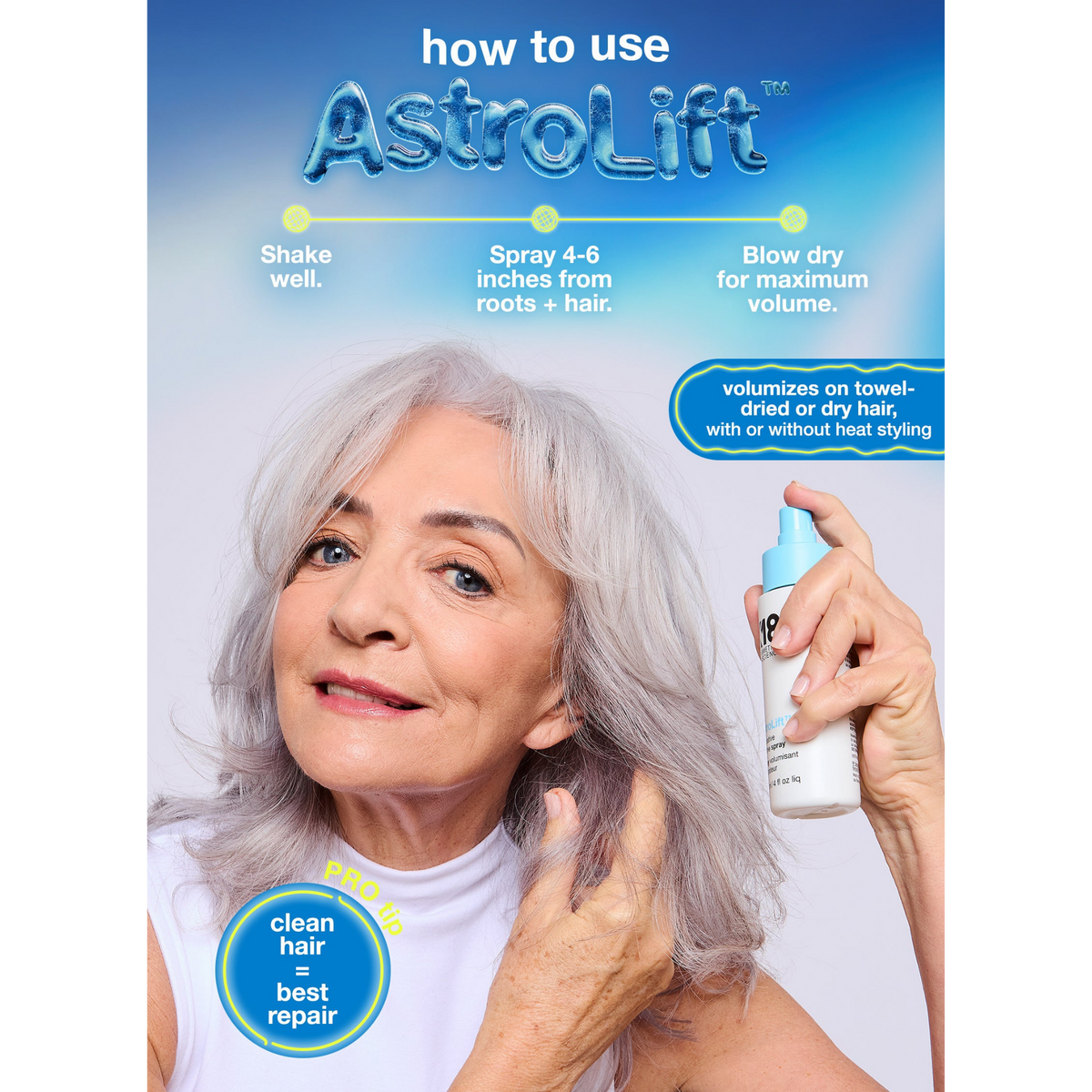 K18 Astrolift Reparative Volume Spray for maximum volume on the go