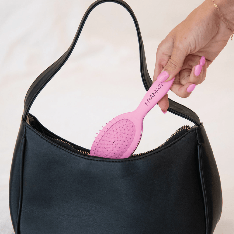 Framar Mini Detangle Brush Pink Limited Edition