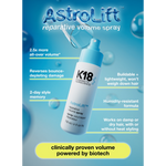 K18 Astrolift Reparative Volume Spray with humidity-resistant formula