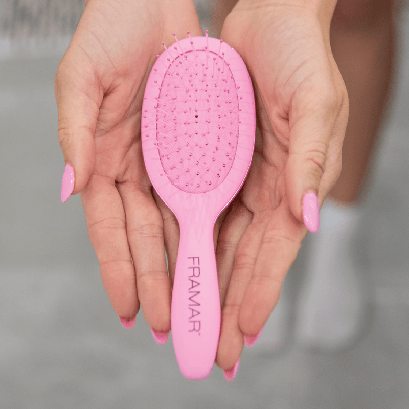 Framar Mini Detangle Brush Pink Limited Edition