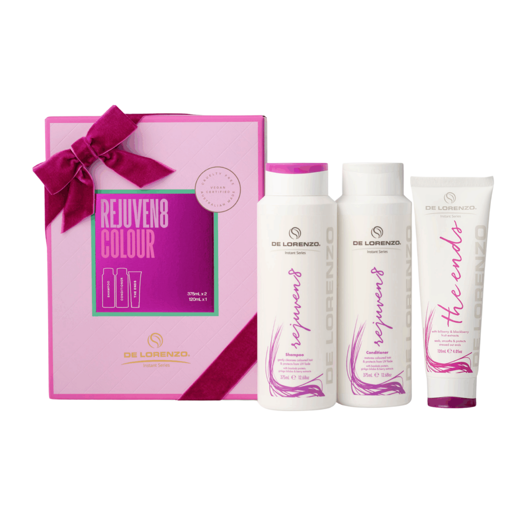 de Lorenzo rejuven8 colour gift pack for protecting coloured hair