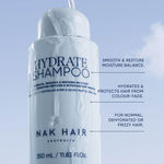 Nak Signature Hydrate Trio to smooth and restore moisture balance of hair