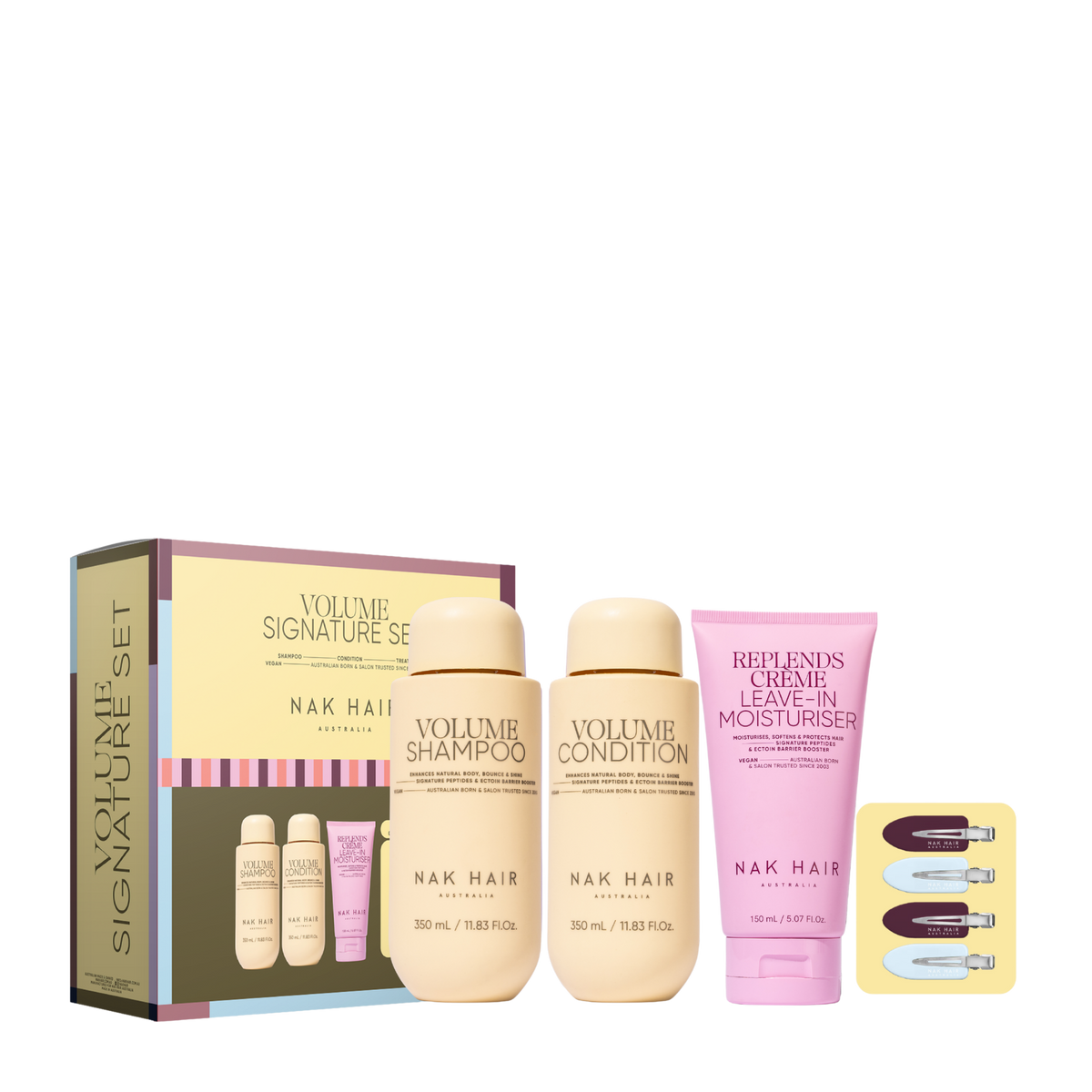 Nak Signature Volume Trio to elevate hair volume