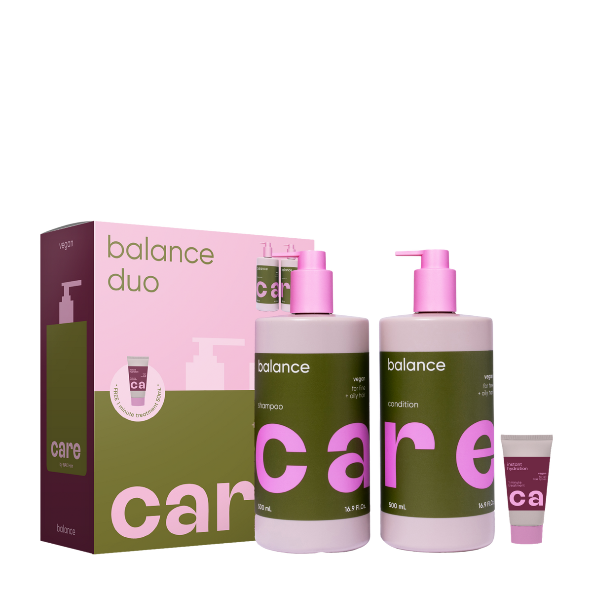 Nak Care Balance Duo to balance oily scalps and dry ends