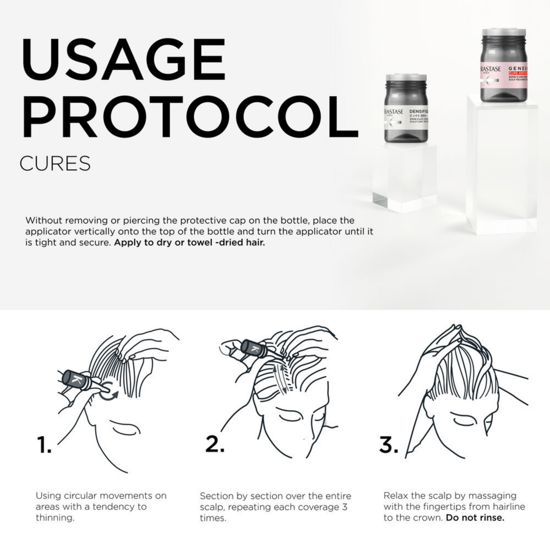 Kerastase Genesis Cure Anti-Chute usage protocol to prevent hair thinning