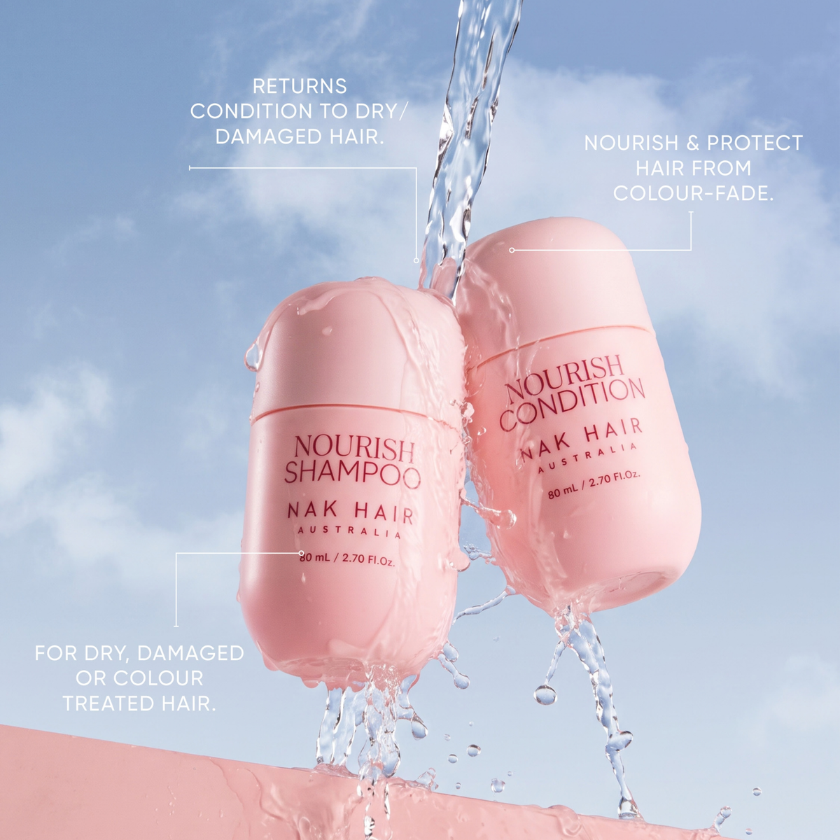 Nak Signature Nourish Travel Trio to protect colour-treated hair