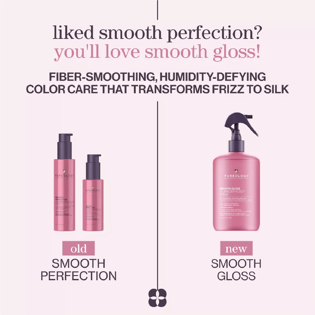 Pureology Smooth Gloss Mist to transform hair from frizz to silk