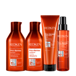Redken Frizz Dismiss 4-Piece Routine to control frizz and manageability 
