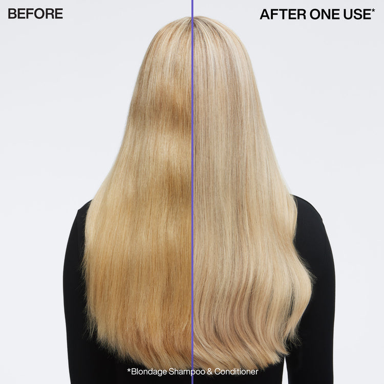 redken color extend Blondage duo before and after for blonde hair protection