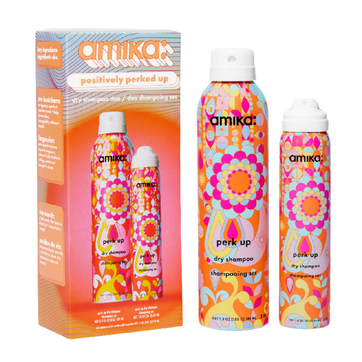 Amika Positively Perked Up Gift Pack to refresh scalp and add body to hair