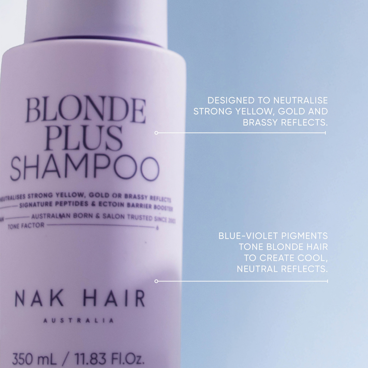 Nak Signature Blonde Plus Duo to create blue-violet tones for blonde and grey hair