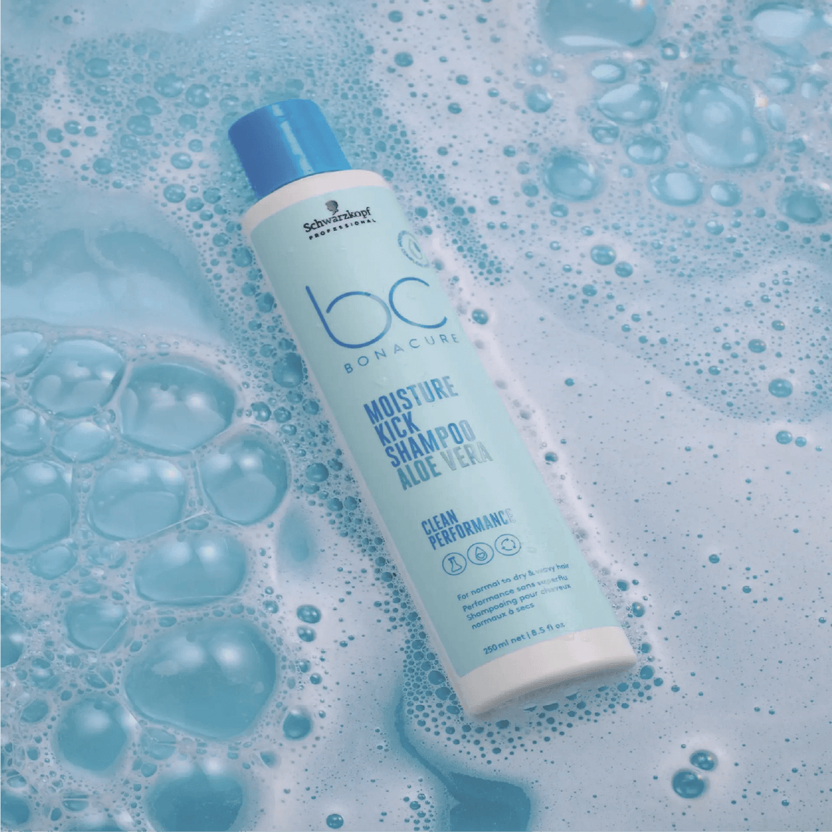Schwarzkopf Professional BC Bonacure Moisture Kick Shampoo for a lightweight, healthy hair feeling