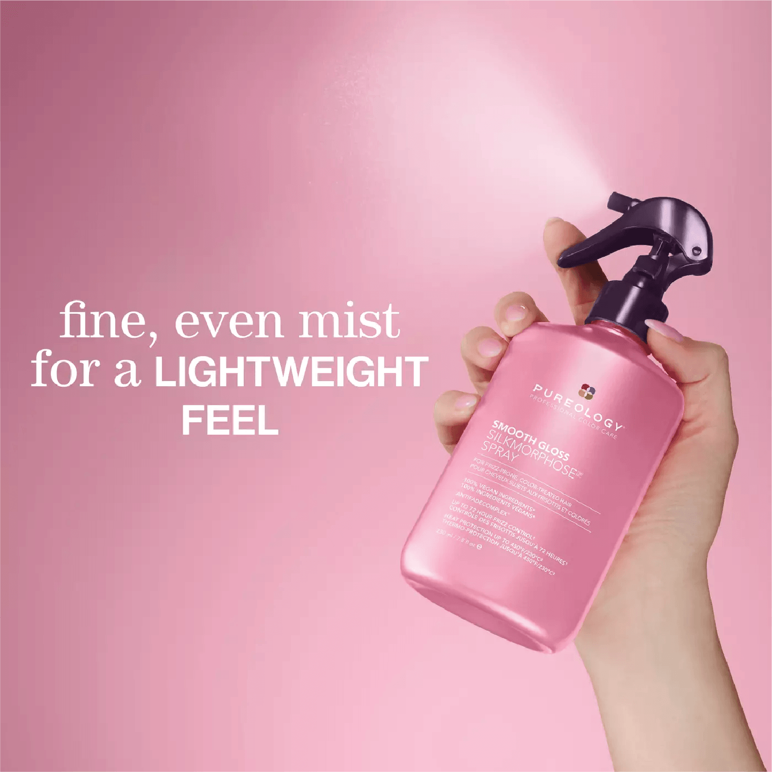 Pureology Smooth Gloss Mist for a lightweight, smoothing finish