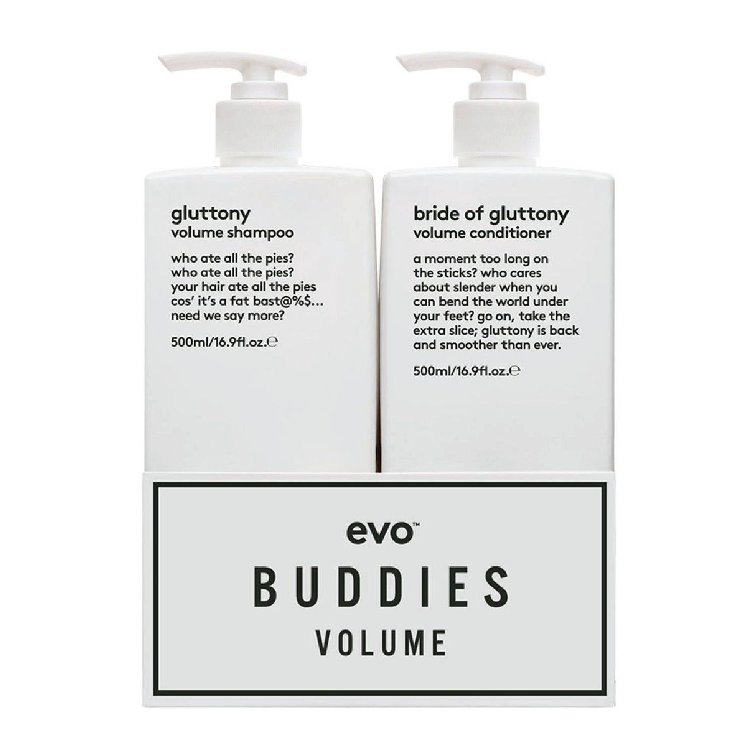 Evo Buddies Volume - Gluttony 500ml Duo