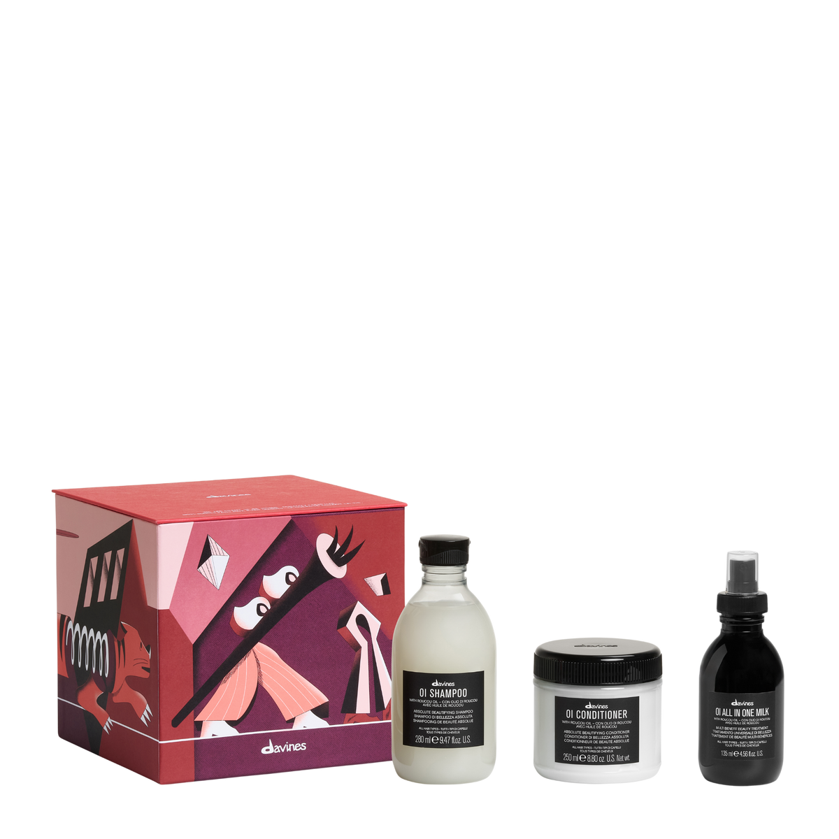 Davines OI Trio Gift Pack to maintain soft and shiny hair