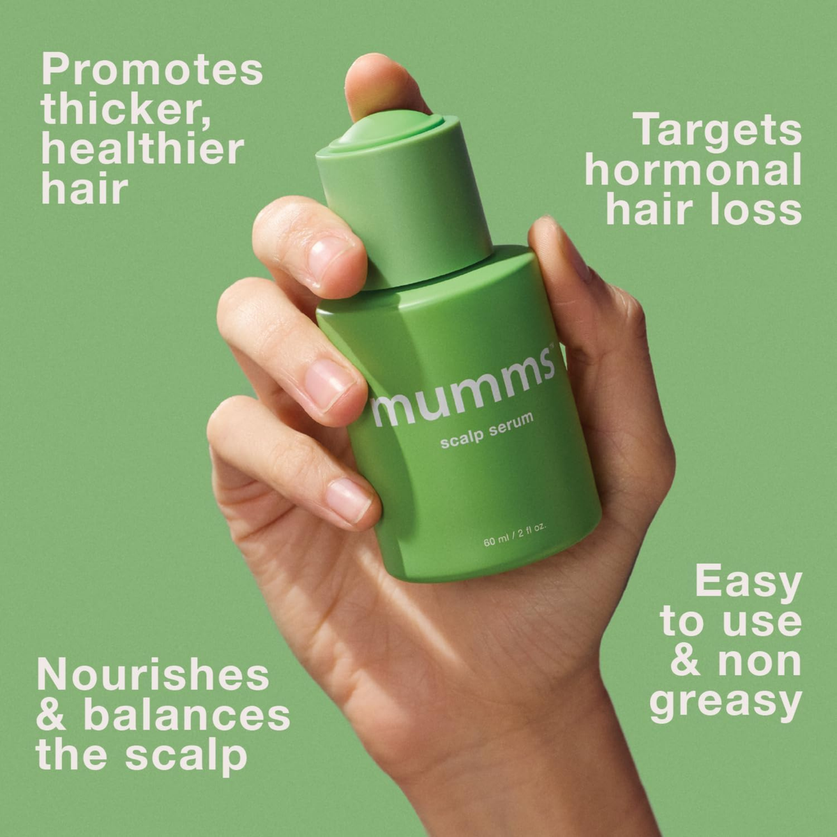 Mumms Scalp Serum to promote thicker and healthier hair